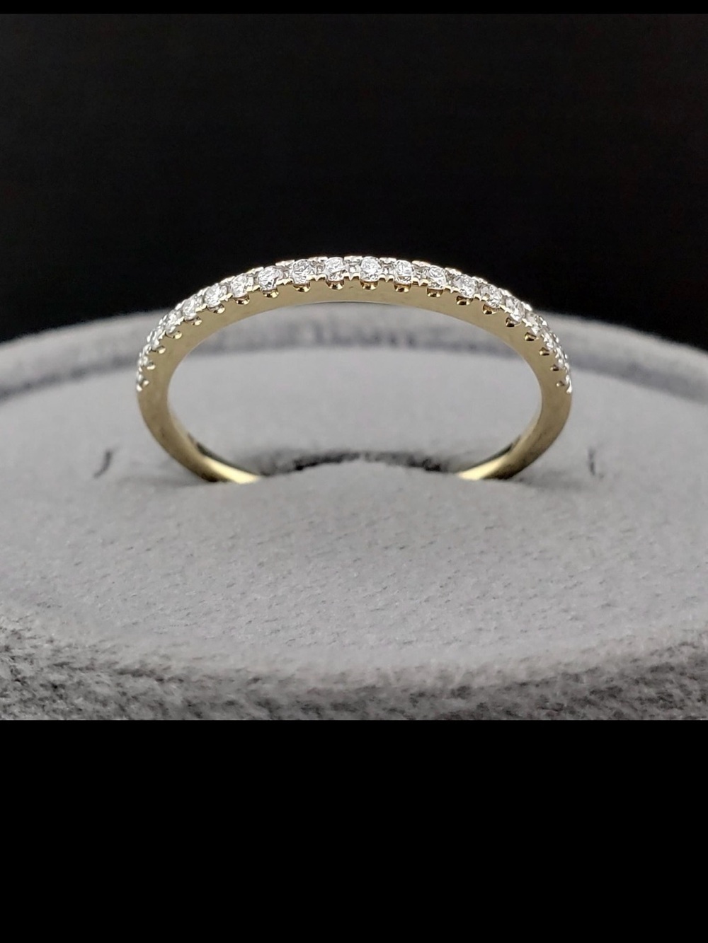 Vintage Diamond Band, Vintage 14k Yellow Gold Diamond Band